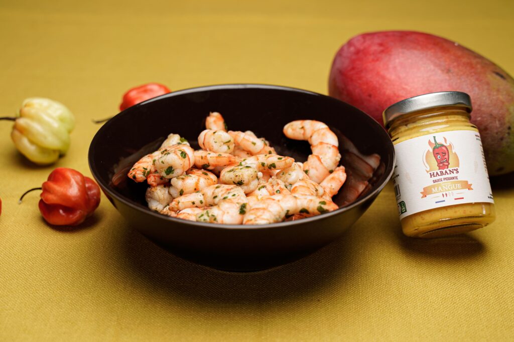 Crevettes et sauces Haban's Saveur Mangue