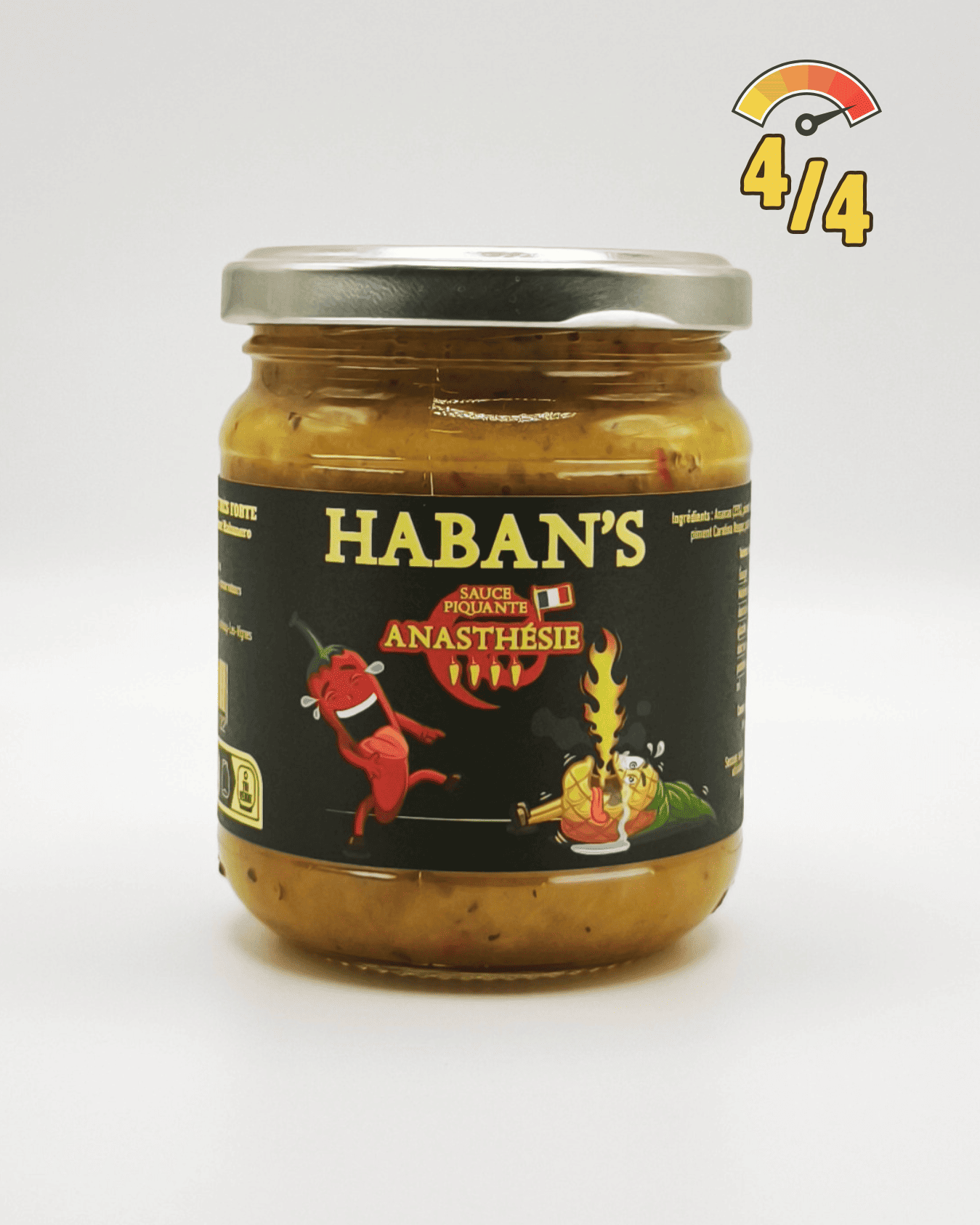 Sauce très forte à base d'Ananas, piment Habanero & Carolina Reaper.